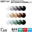 度付きレンズ 可視光調光 センシティダーク HOYA SENSITY DARK 球面 HL60 ハイルックス160 2枚1組 UVカット プラスチックレンズ