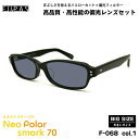 大きいサイズ 偏光 サングラス ネオポラ F-068 col.1 60mm フーパス FU×PAS ネオコントラスト偏光 スモーク70 UVカット(4)