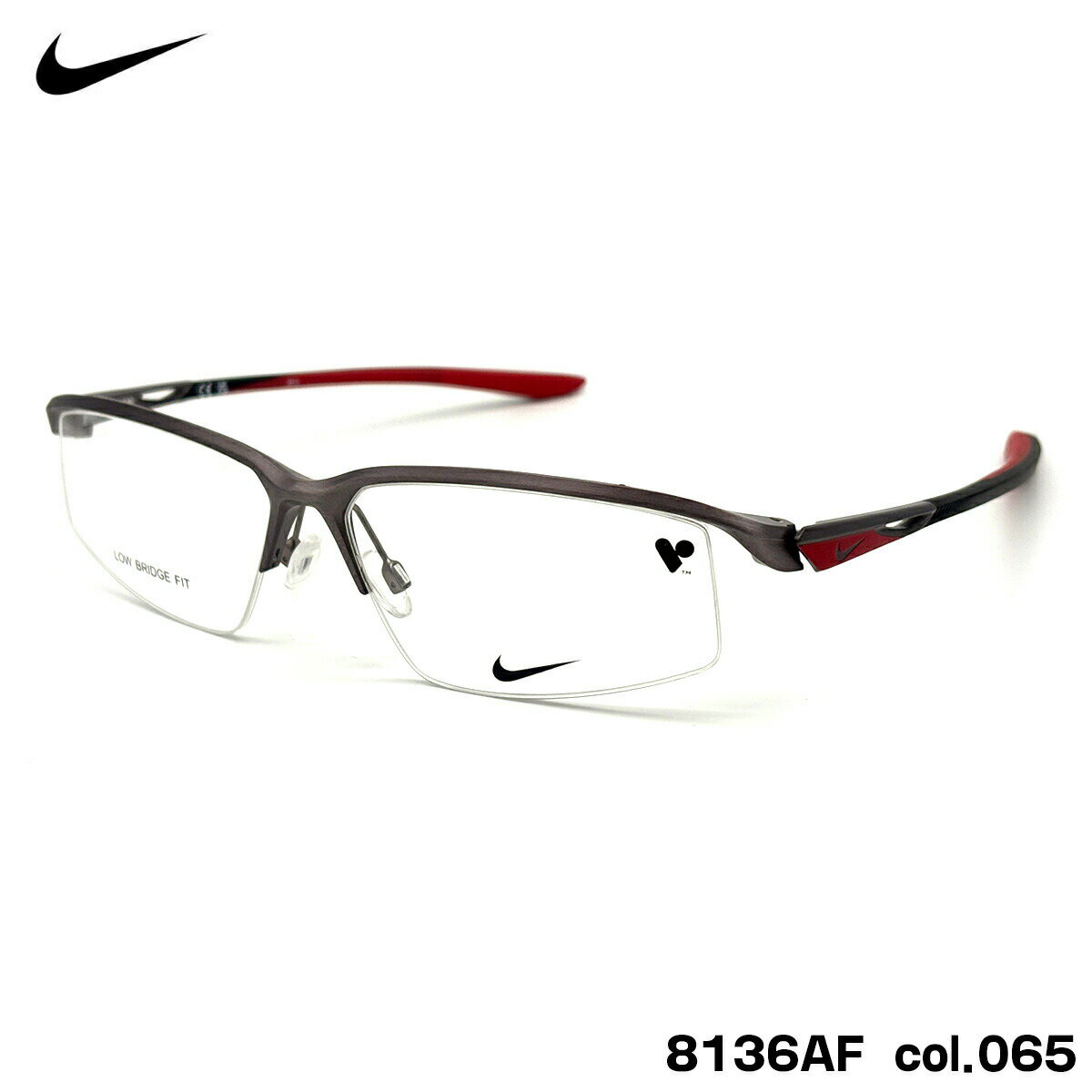 塑胶框 - ナイキ メガネ 8136AF col.065 59mm NIKE フレーム スポーツ メンズ レディース