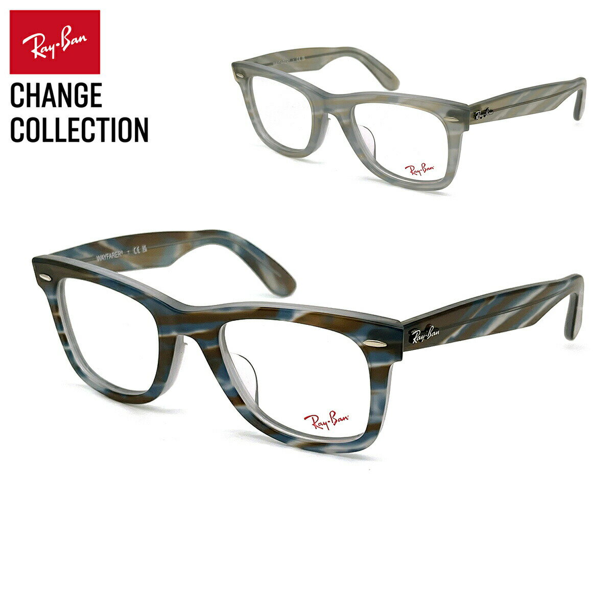 【 当店はRay-Ban(レイバン)正規取扱店です 】 当店で取り扱っているRay-Ban製品はすべて海外からの並行輸入品ではなく、イタリアLuxottica社の日本法人ルックスオティカジャパンから直接の取引で仕入れている国内正規品となっております。 ■ ブランド：Ray-Ban レイバン ■ 型番：RX5121F col.8382 ■ フレームカラー：フォトクロミックストライプブルー ■ フレーム材質：プラスチック ■ レンズ：デモレンズ ※ そのままダテメガネとしてはご使用いただけません。ダテメガネをご希望の場合は当ショップ別売のダテレンズと一緒にご注文ください。 ■ サイズ ※ [ SIZE GUIDE ] 画像をご確認ください レンズ横幅　50 mm ブリッジ幅　22 mm テンプル長　150 mm レンズ縦幅　40 mm フレーム幅　141 mm ■ 付属品：ケース、メガネクロス、保証書、説明書 ※ 付属品の仕様は予告なく変更になる場合がございます。レイバンフレームは品質タグが付属していない仕様になっております。 ※ フレーム本体の製造国は入荷時期により異なります。 ※ 商品の色はモニターにより実物と多少異なる場合があります。