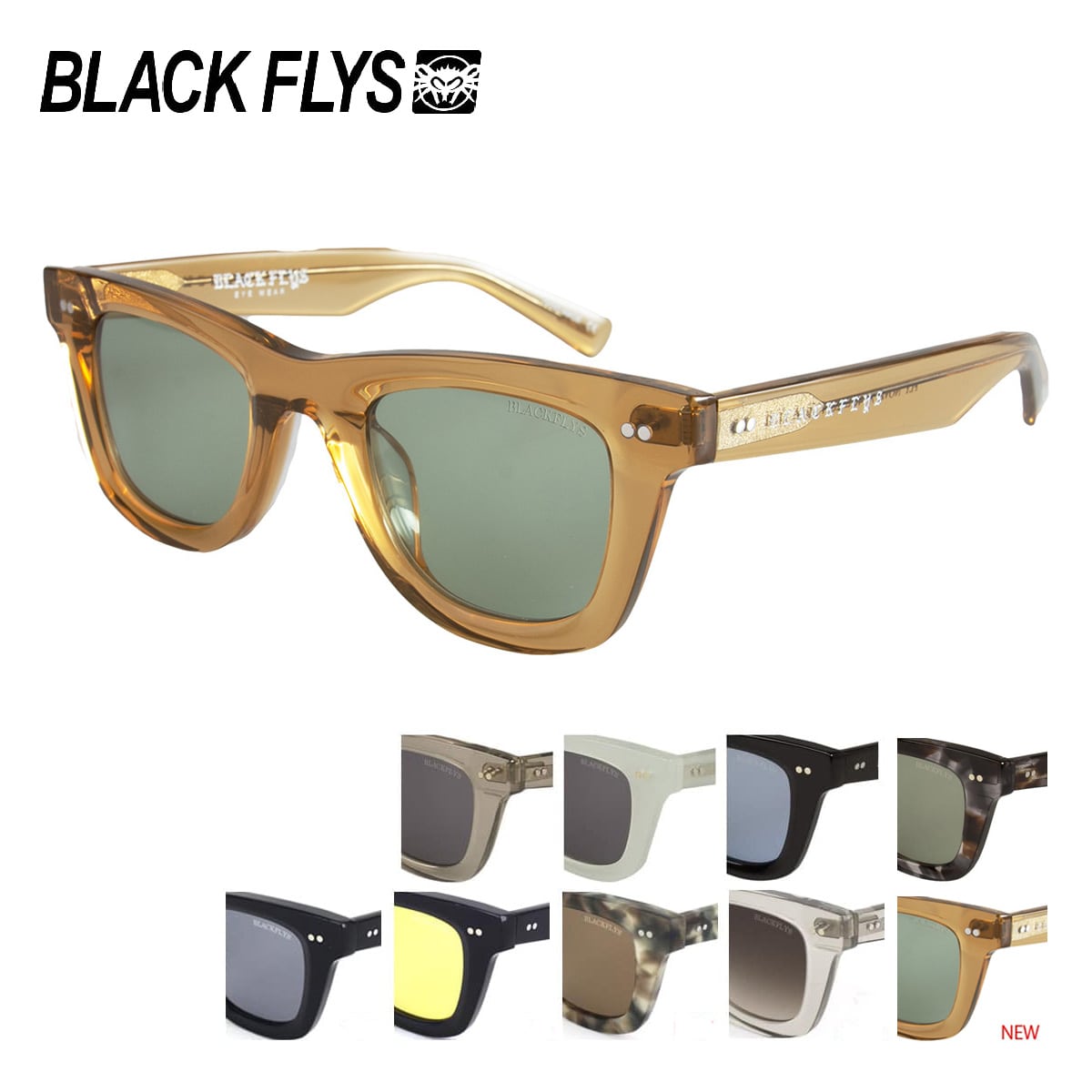 BLACK FLYS ブラックフライ メンズ サングラス FLY NOVA BF-13503 46サイズ フライノバ ウェリントンタイプ テレビジョンカット 西海岸..