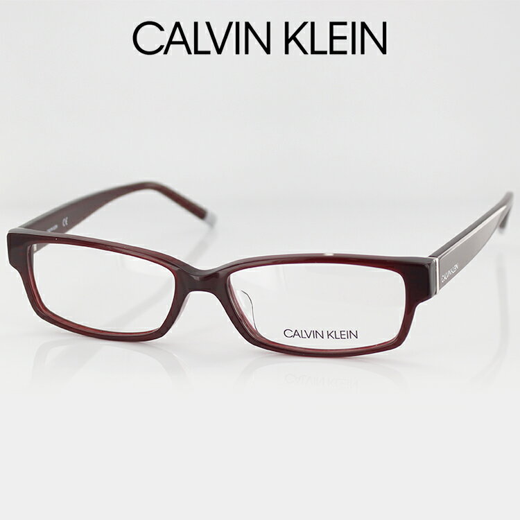 カルバンクライン メガネフレーム CK-6004A 607 54サイズ スクエア レッド ユニセックス 男女兼用 Calvin Klein 眼鏡フレーム めがねフレーム 度付き対応可 送料無料