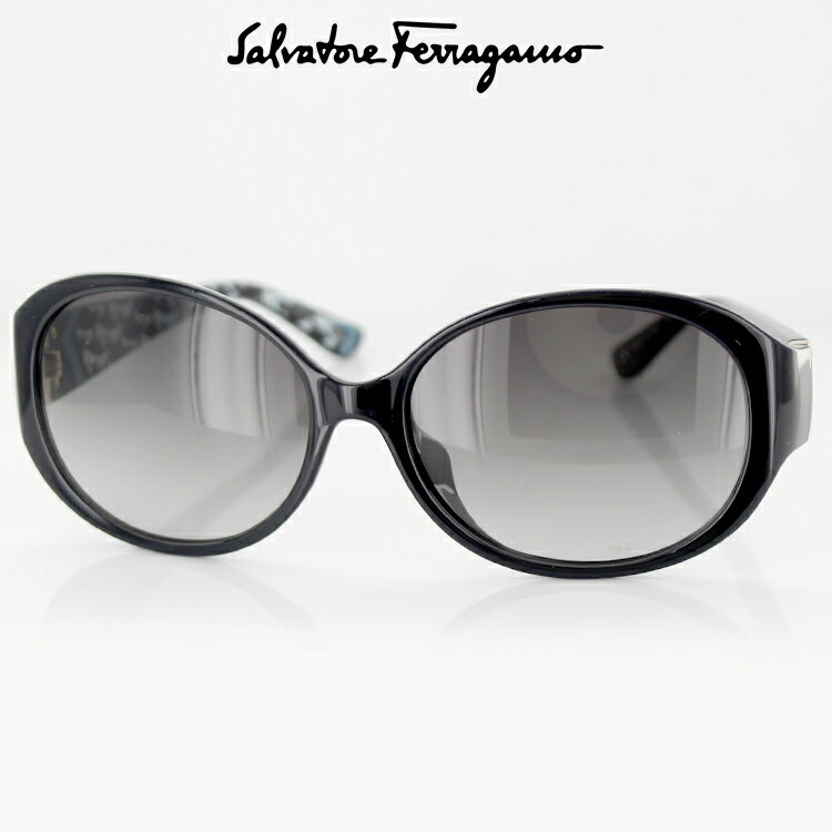 フェラガモ サングラス フェラガモ SF683SA 001 57サイズ オーバル ソリッドブラック レディース 女性用 Salvatore Ferragamo UVカット 紫外線カット 日よけ アイウェア カジュアル おしゃれ ビーチグッズ 夏 リゾート 国内正規品 あす楽 FCS イタリア製 送料無料 母の日