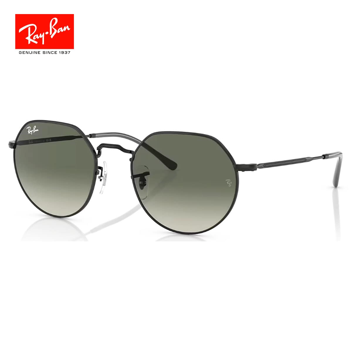 サングラス Ray-Ban レイバンJACK ジャック RB3565 002/71 51サイズ 53サイズ ポリッシュ ブラック グレー ラウンド風 クラシック カラーレンズ UVカット 定番 メンズ 男性 紫外線 送料無料 国内正規品