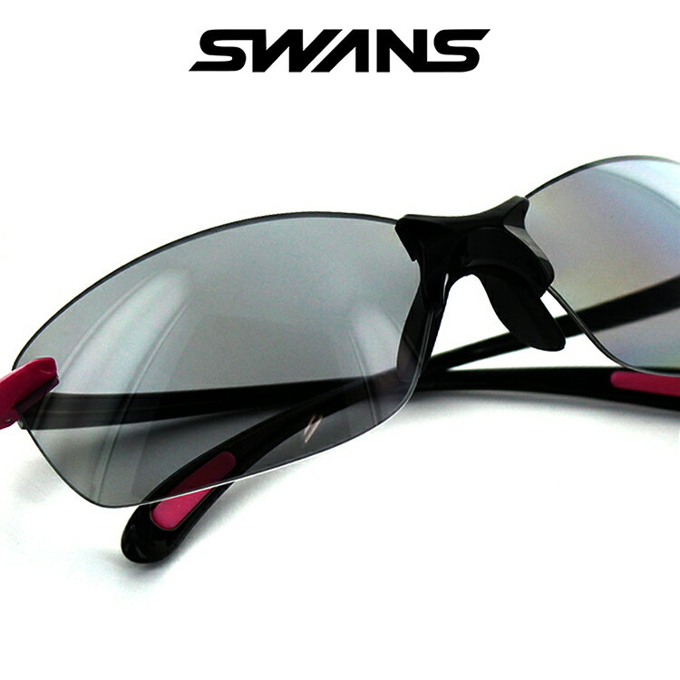 スワンズ サングラス airless-SALF-0053 BK 62サイズ スクエア ブラック マゼンタ ユニセックス 男女兼用 SWANS スポーツサングラス 偏光レンズ 登山 釣り UVカット 紫外線カット UV予防 紫外線予防　Airless-Leaf fit【国内正規品】【日本製】