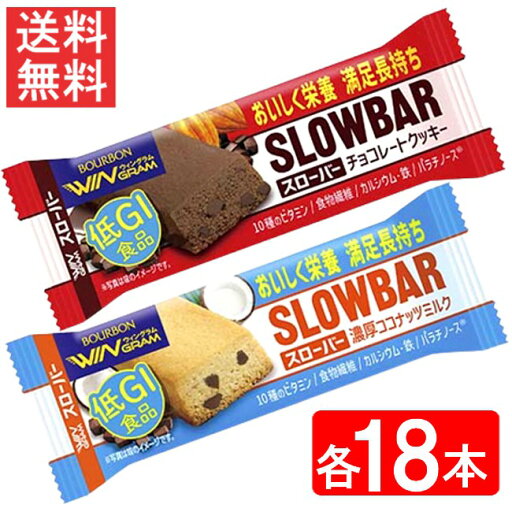 ブルボン スローバー 2種 36本セット チョコレートクッキー&濃厚ココナッツミルク 各18本 ブルボン スローバー 2種 36本セット チョコレートクッキー&濃厚ココナッツミルク 各18本