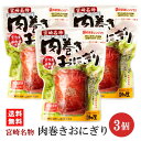 日向屋 肉巻きおにぎり スタンドパック 120g×3個 宮崎名物 国産豚 常温保存 送料無料
