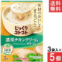 ■この商品のセット内容■ ポッカサッポロ じっくりコトコト 濃厚チキンクリームポタージュ 3袋入×5個 ■配送について■ 送料：宅配便：送料無料 ※北海道、東北、沖縄のお客様は追加送料がかかります。何卒ご了承下さい。 ■製品情報■ チキンと7種のハーブがとけこんだ、濃厚クリーミーなチキンクリームポタージュです。 コクのある旨みととろけるくちあたりで、素材のおいしさをまるごと味わえます。 たまねぎやキャベツの芯も活用した特製野菜ブイヨンも濃厚さのヒミツ。 ＊1食当りの配合量：チキン0.22g ■原材料：クリーム加工品（国内製造）（植物油脂、クリーム、乳糖、乳たんぱく、その他）、乳糖、クリーミングパウダー、じゃがいもパウダー、チキンブイヨン、ミルポアパウダー、食塩、野菜ブイヨン、調味鶏肉パウダー、オニオンパウダー、砂糖、粉末食用油脂、オレガノ末、黒こしょう、バジル末、マジョラム末、フェンネル末、セイジ末、タイム末、セロリシード末、うきみ（乾燥バジル）／増粘剤（加工でん粉、グァーガム）、調味料（アミノ酸等）、酸化防止剤（ビタミンE）、（一部に小麦・乳成分・大豆・鶏肉を含む） リニューアルに伴い、パッケージ・内容等予告なく変更する場合がございます。予めご了承ください。