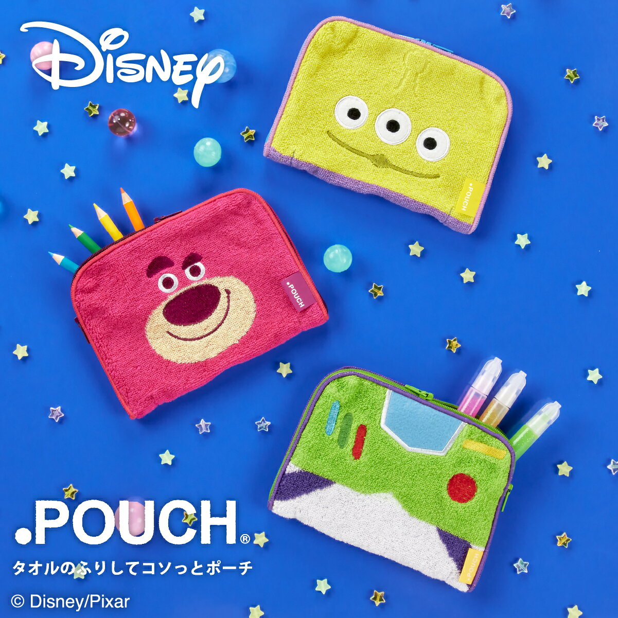 【お買い物マラソンP10倍】どっとポーチ ディズニー ショート トイストーリー | ポーチ 小物入れ キャラクター タオルポーチ ドットポーチ ミニポーチ 子ども かわいい 可愛い ギフト プチギフト プレゼント 誕生日