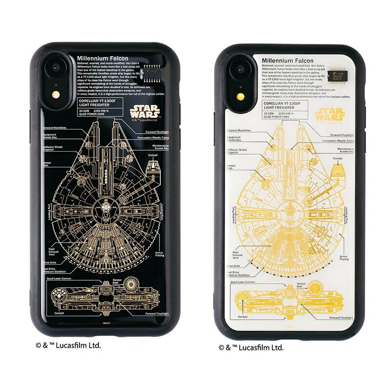 STAR WARS FLASH M-FALCON 基板アート iPhone XRケース【ご注文より20営業日前後にて発送】