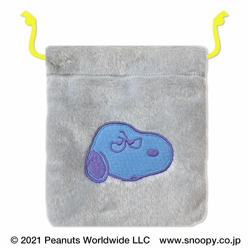 【お買い物マラソンP10倍】 スヌーピー フワフワ 巾着 snoopy PEANUTS ボア生地 ボ...