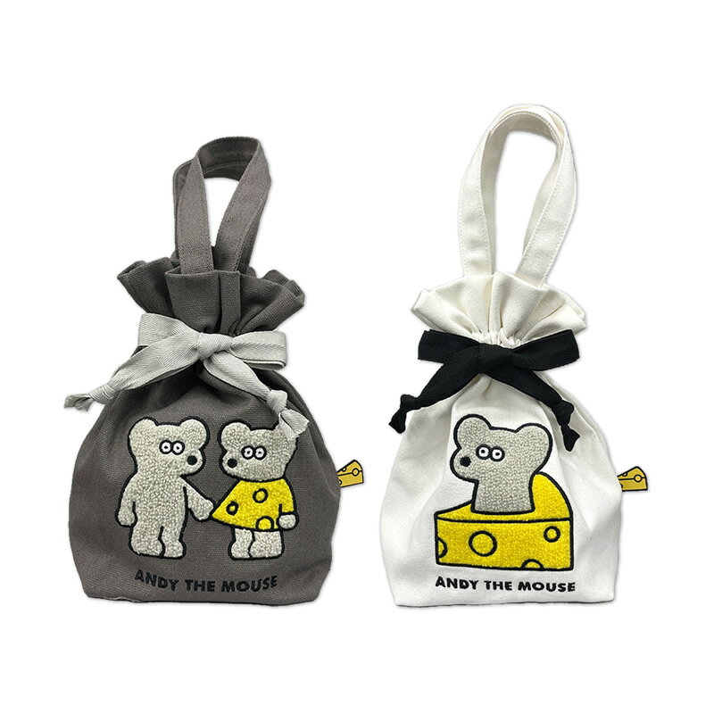 【お買い物マラソンP10倍】 ねずみのANDY 相良刺繍巾着