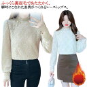 レースネック 暖かい ファンデーションインナー 肌隠し カットソー 裏起毛 レースカットソー シアートップス あったか シースルー インナー チュールトップス ハイネック 気になる露出をカバー レディース 白 ホワイト ベージュ
