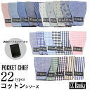 【高さ・角度調整カードホルダー付】<コットン16種>挿すだけ、簡単ポケットチーフ ハンカチーフ 綿 コットン ストレートヘッド TVホールド チェック柄 ドット...