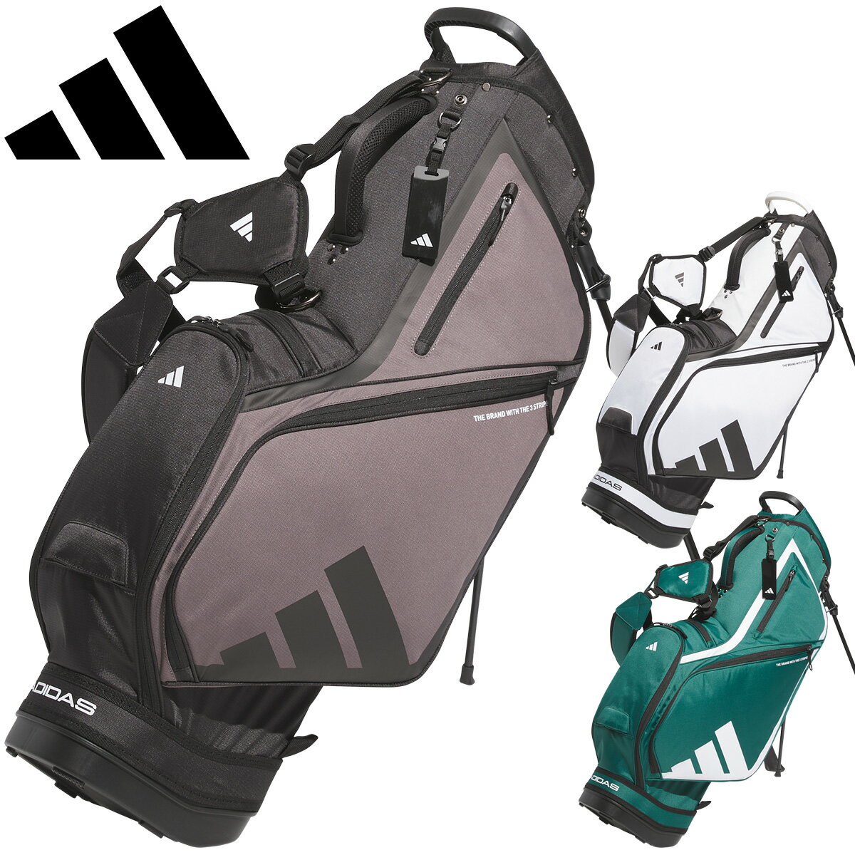 adidas Golf アディダス ゴルフ 日本正規品 軽量 ロゴ スタンドバッグ キャディバッグ 男女兼用 2024新製品 「 IKL14 」 