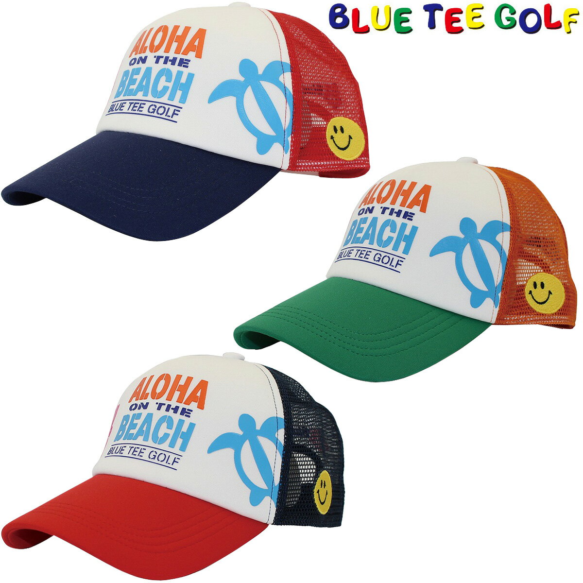 BLUE TEE GOLF ブルーティーゴルフ 正規品 ALOHA ON THE BEACH アロハ オン ザ ビーチ メッシュキャップ 「 CP-006 」