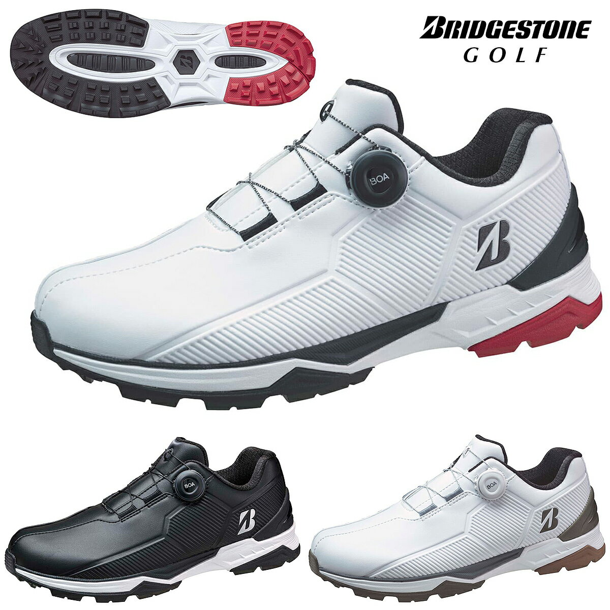 【サイズが合わなかったら交換無料10/31まで】 BRIDGESTONE GOLF ブリヂストンゴルフ 日本正規品 ZSP-BITER WIDE ゼロスパイク バイター ワイド スパイクレス ゴルフシューズ 2025新製品 「 SH2507 」 【当店在庫品】