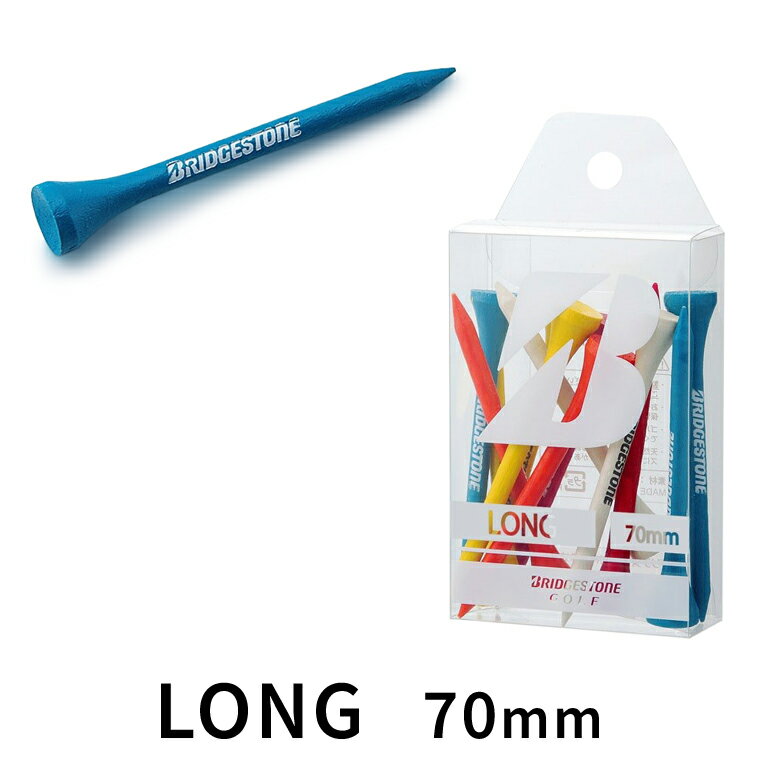 BRIDGESTONE GOLF ブリヂストンゴルフ 日本正規品 天然木 ウッドティー ( 複数色 ) 2023モデル ロング 「 全長70mm(12本入) GAG301 LG 」