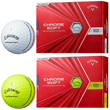 Callaway(キャロウェイ)日本正規品 CHROME SOFT TRIPLE TRACK(クロムソフトトリプルトラック) 2020モデル ゴルフボール1ダース(12個入) 【あす楽対応】