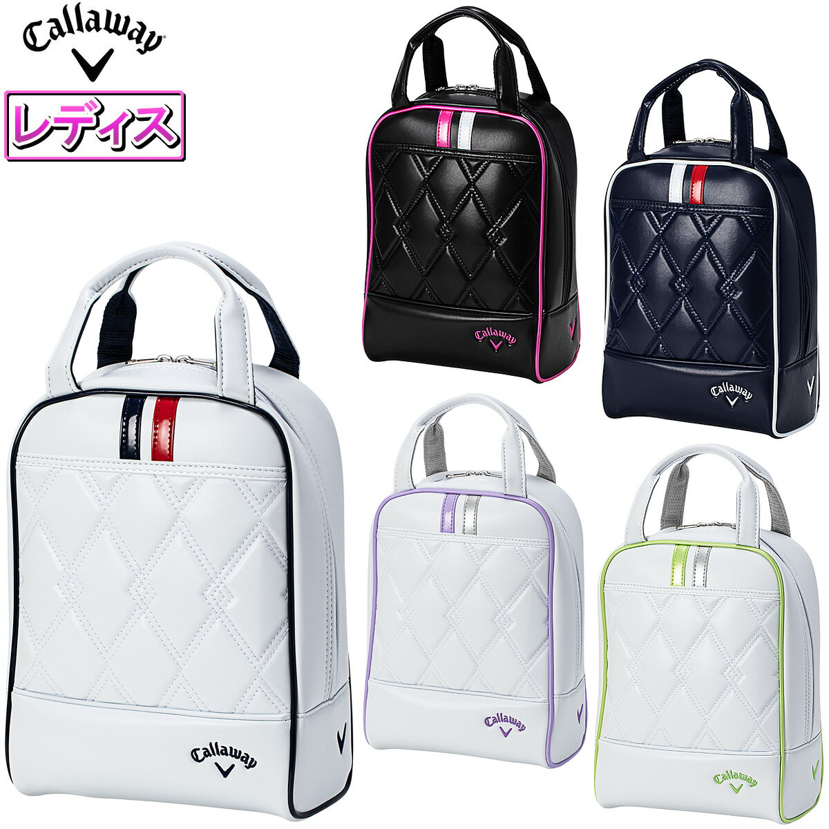 Callaway(キャロウェイ)日本正規品 PU Sport Shoe Case Womens 22 JM (ピーユー スポーツ シューズケース ウィメンズ 22 JM) シューズバッグ 2022新製品 レディスモデル 【あす楽対応】