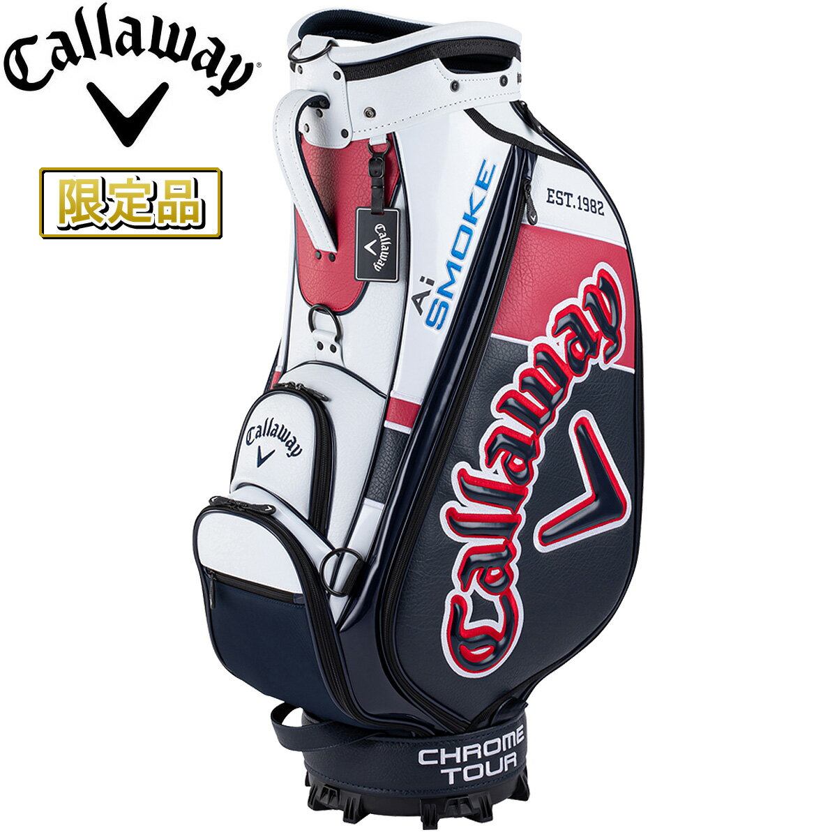 【限定品】 Callaway キャロウェイ 日本正規品 Tour 24 JM ( ツアー 24JM ) キャディバッグ 2024新製品 ホワイト/ネイビー/レッド ( 5124283 ) 【あす楽対応】