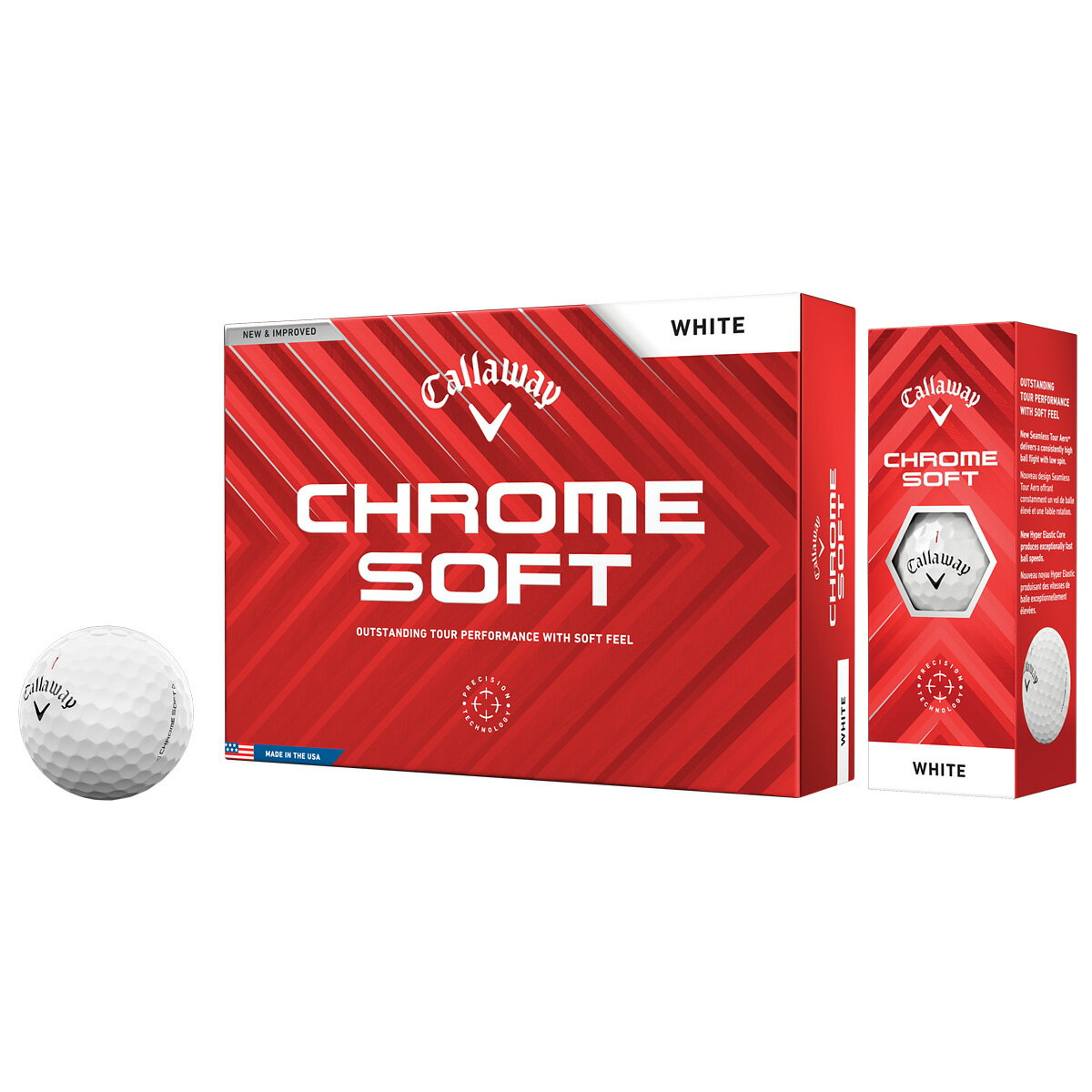 Callaway キャロウェイ日本正規品 CHROME SOFT クロムソフト 2024新製品 ゴルフボール 1ダース(12個入) 