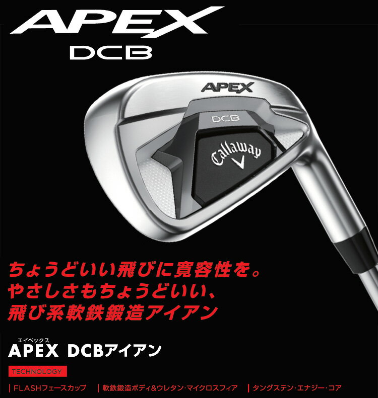 Callaway(キャロウェイ)日本正規品 APEX DCB(エイペックスDCB)アイアン 2021新製品 スチールシャフト 6本セット(I#5〜9、PW) 【あす楽対応】