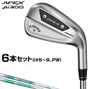 【10/20 エントリー/抽選で最大100%ポイントバック】 Callaway キャロウェイ 日本正規品 APEX Ai300 エイペックス アイアン 2024モデル スチールシャフト 6本セット(I#5~9、PW) 【当店在庫品】