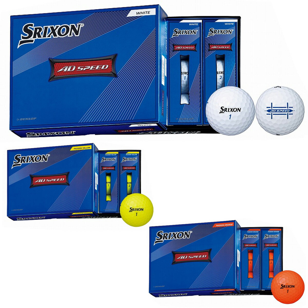 DUNLOP ダンロップ 日本正規品 SRIXON AD SPEED スリクソン エーディスピード 2022モデル ゴルフボール 1ダース(12個入り) 