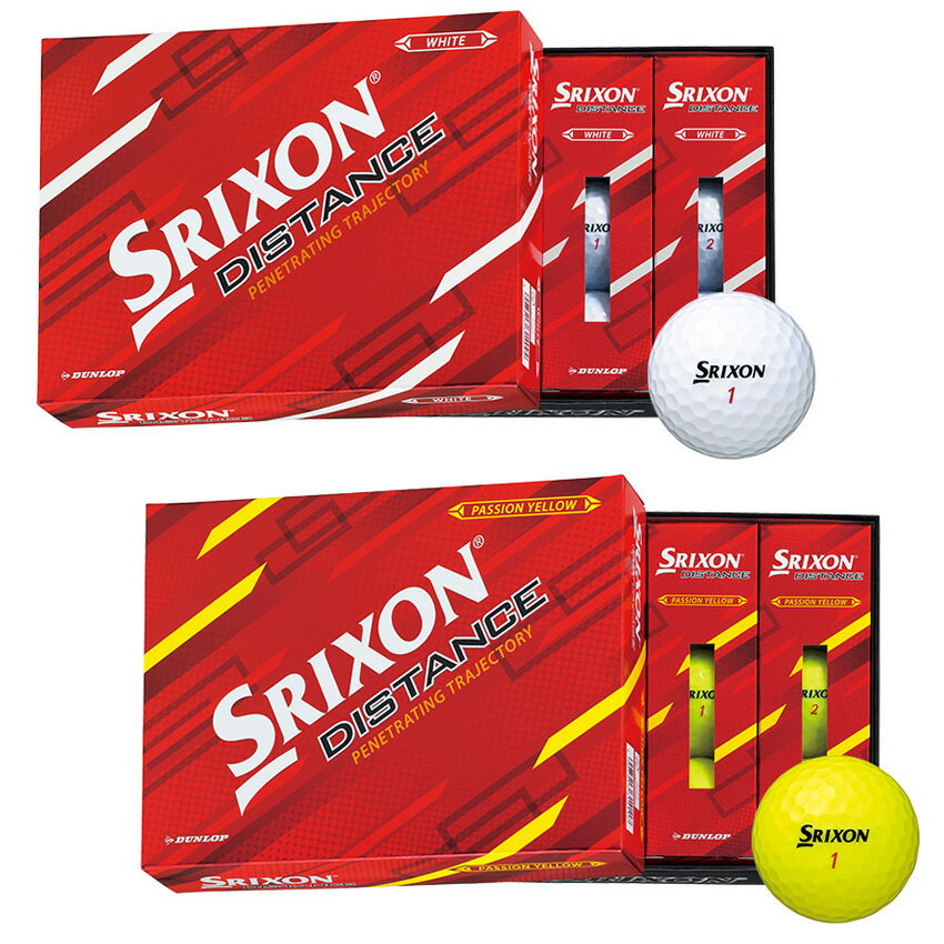 DUNLOP ダンロップ 日本正規品 SRIXON DISTANCE スリクソン ディスタンス ゴルフボール1ダース(12個入) 