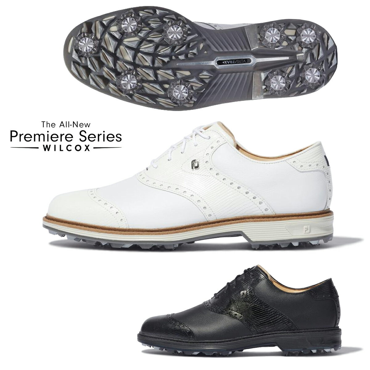 FOOTJOY フットジョイ 日本正規品 DRYJOYS PREMIERE Wilcox ドライジョイズ プレミア ウィルコックス 2023モデル メンズ ソフトスパイク ゴルフシューズ 