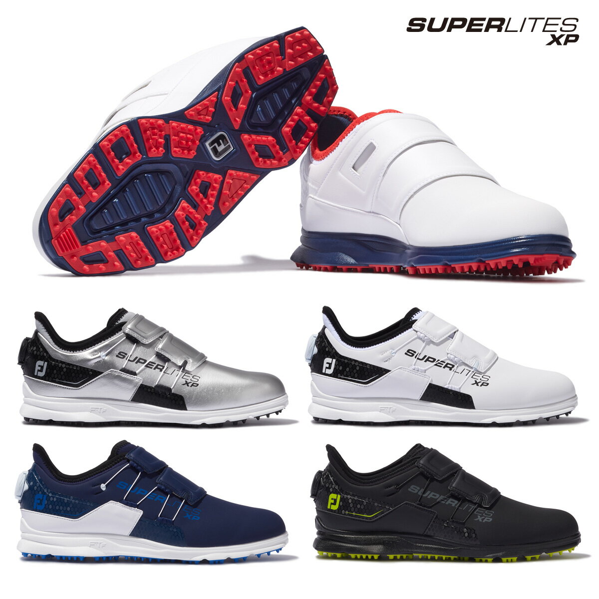 FOOTJOY フットジョイ日本正規品 SUPERLITES XP Spikeless BOA 2023モデル スーパーライトXP スパイクレス ボア メンズ ゴルフシューズ 【あす楽対応】