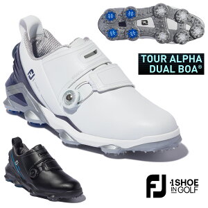 FOOTJOY(フットジョイ)日本正規品 TOUR ALPHA DUAL BOA (ツアーアルファーデュアルボア) 2022新製品 ソフトスパイクメンズゴルフシューズ 【あす楽対応】