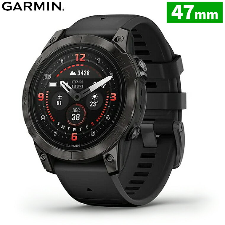 GARMIN ガーミン 正規品 epix Pro ( Gen 2 ) フラッグシップ GPSウォッチ 腕時計型ゴルフナビ 47mm 「 010-02803-52 」 【当店在庫品】
