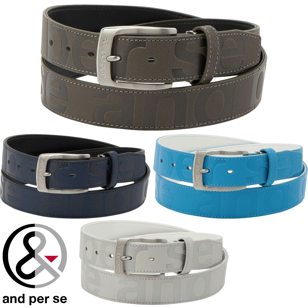 and per se アンパスィ 正規品 ゴルフ ベルト 2025新製品 「 AMF7405 」 【当店在庫品】