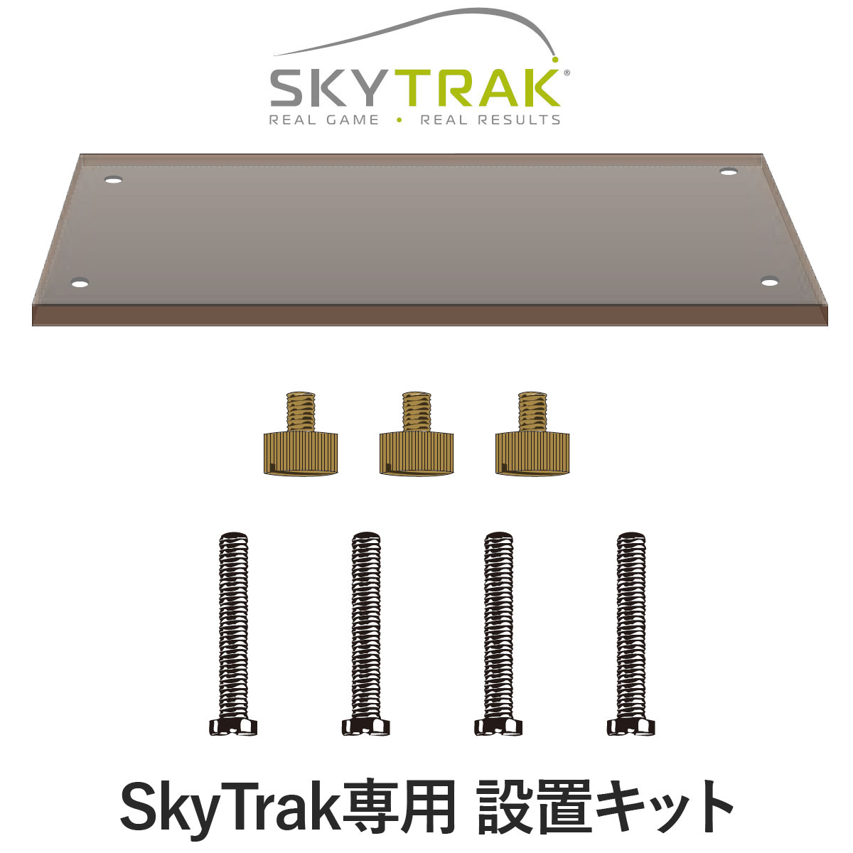 GPRO日本正規品 SKY TRAK スカイトラック 専用 設置キット 「 プレート×1、プレート用ネジ×4、本体用ネジ×3 」 スカイトラックオプション 【あす楽対応】