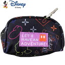 Disney ディズニー ミッキーマウス ミッキー ネオンアドベンチャー コンパクトポーチ 丸眞 「 2335040400 」 【当店在庫品】