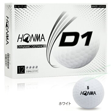 HONMA GOLF(本間ゴルフ)日本正規品 ホンマ D1 ゴルフボール3ダースパック(36個入) 2020モデル 「ハイナンバー(5、6、7、8) BT2001H」 【あす楽対応】