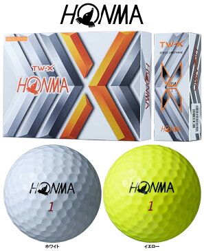 HONMA GOLF(本間ゴルフ)日本正規品 T//WORLD (ツアーワールド) TW-X ゴルフボール1ダース(12個入) 2019モデル 「BT-1908」 【あす楽対応】