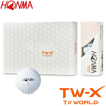 HONMA GOLF(本間ゴルフ) 日本正規品 TOURWORLD TW-X ゴルフボール1ダース(12個入) 2019モデル 「BT-1802」 【あす楽対応】