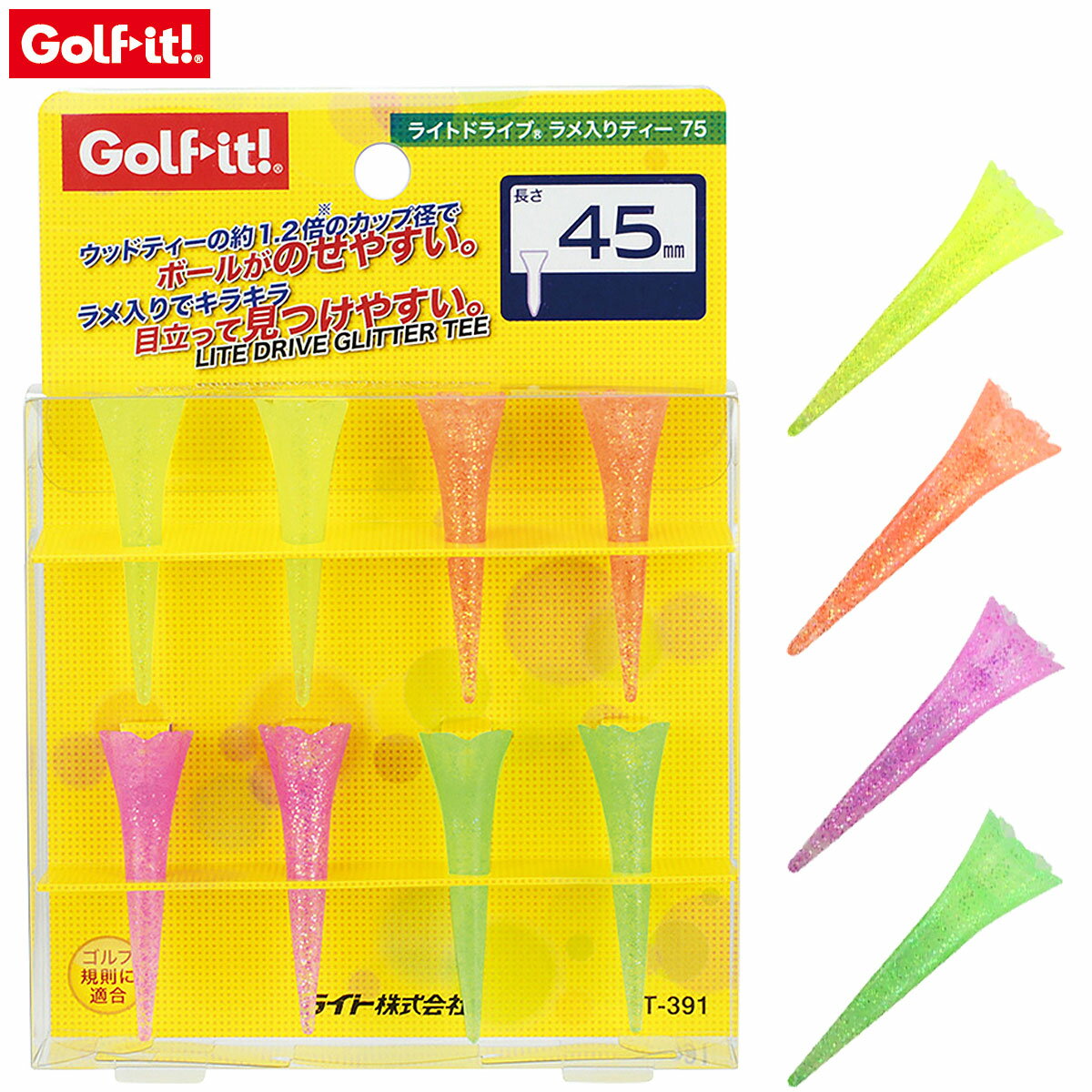 Golfit! եå 饤  饤ȥɥ饤 ƥ45 եƥ  Ĺ45mm(8) T-391 