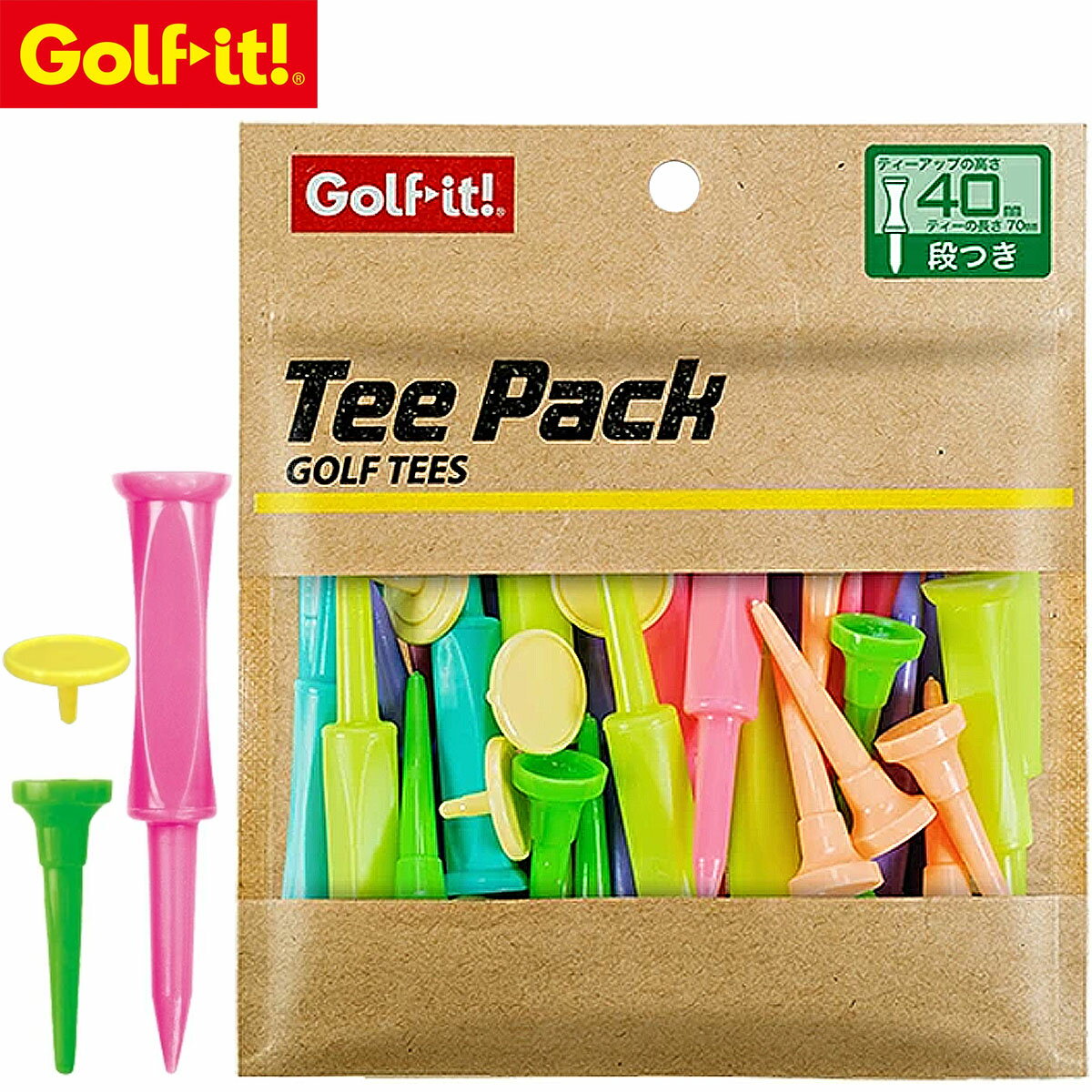 Golfit! ゴルフイット ライト 正規品 TEE PACK ティーパック オネスティー ミックス 2024モデル 「 T-4..