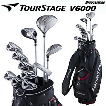 楽天EZAKI　NET　GOLFBRIDGESTONE GOLF ブリヂストンゴルフ日本正規品 TOURSTAGE ツアーステージ V6000 セットクラブ 「 メンズクラブ11本セット&キャディバッグ付き（12点セット） 」