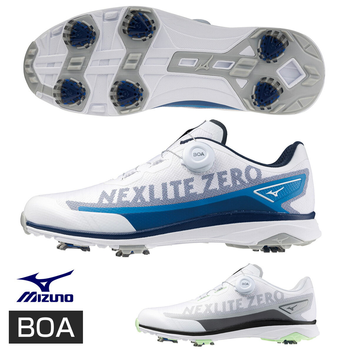 MIZUNO ミズノ 正規品 NEXLITE ZERO IG BOA ネクスライト ゼロIG ボア ソフトスパイクゴルフシューズ 2023モデル 「 51GM2380 」 【あす楽対応】