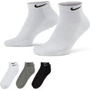NIKE(ナイキ)日本正規品 DRI-FIT (ドライフィット) 3P エブリディ クッション ロー ソックス 3足組 「SX7670-964」 【当店在庫品】