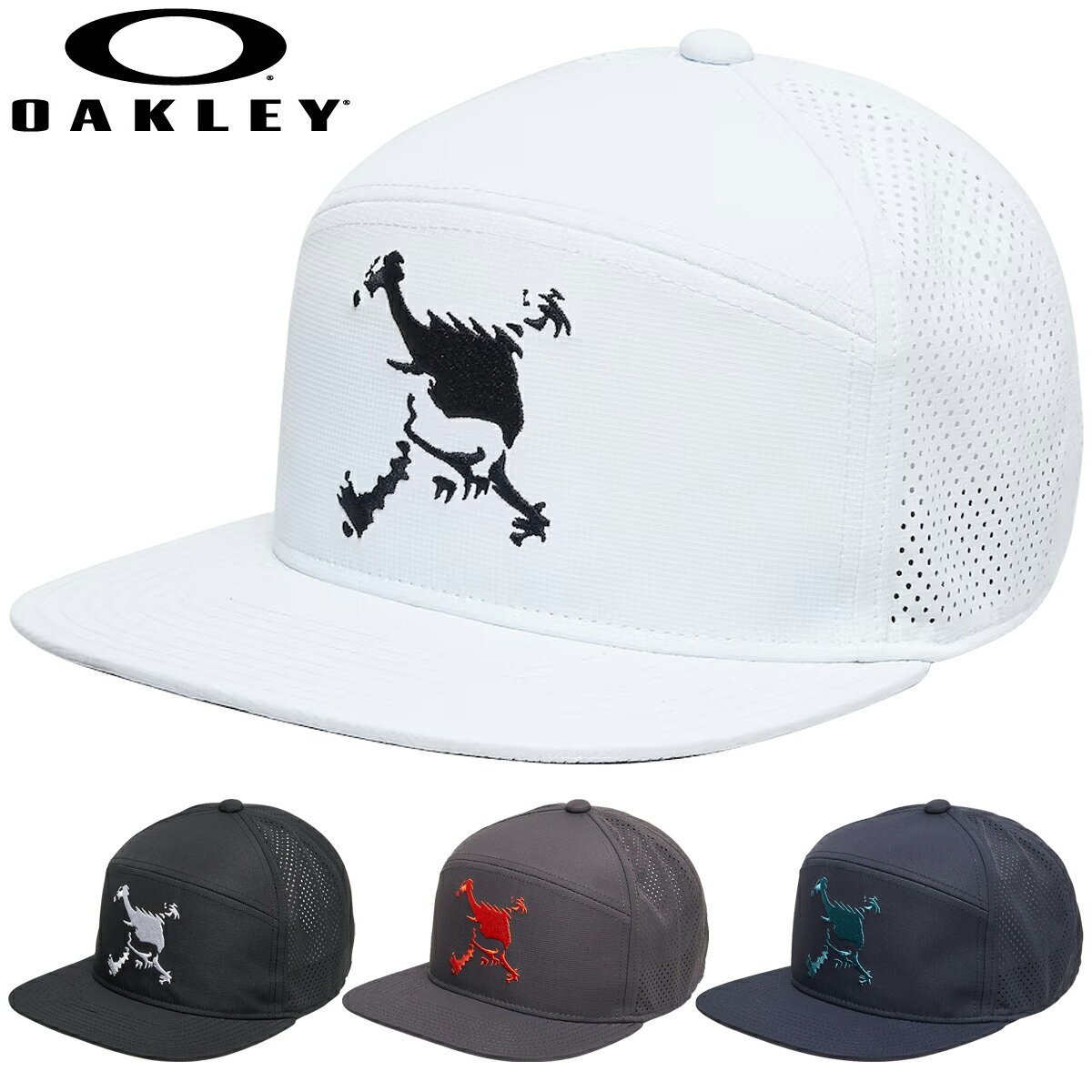 OAKLEY オークリー日本正規品 SKULL FLAT BRIM CAP 23.0 スカル フラットブリム キャップ 23.0 2023モデル FOS901389 【あす楽対応】