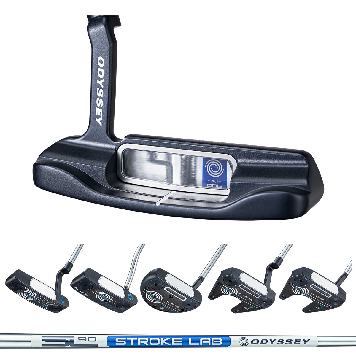 ODYSSEY オデッセイ 日本正規品 AI-ONE エーアイワン パター 2024新製品 ストロークラボSL90スチールシャフト 【あす楽対応】のサムネイル