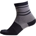 イイダ靴下 Runtage ATHLETE SUPPRT SOCKS ブラックxグレー iid-rssc05-95