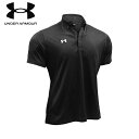 UNDER ARMOUR(アンダーアーマー) UA チームアーマー ポロ ボタンダウン BLK/WHT 