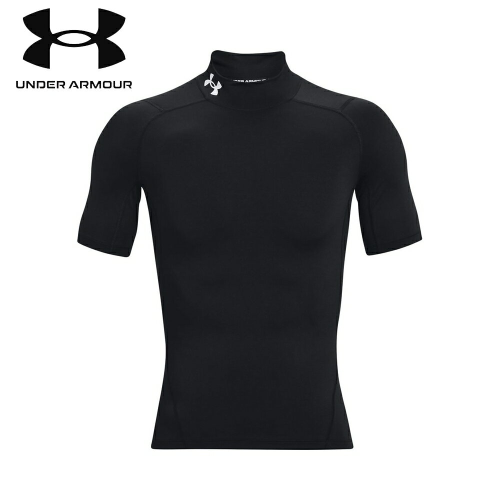 UNDER ARMOUR(アンダーアーマー) UA HG Armour Comp Mock SS BLACK/WHITE 【ケームシャツ・パンツ】